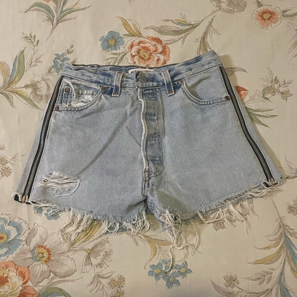 Re/Done denim shorts - Picture 1 of 6